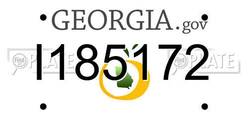 I185172 Georgia License Plate