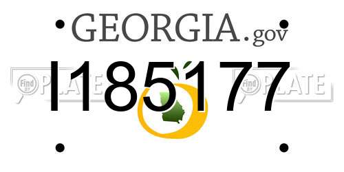 I185177 Georgia License Plate