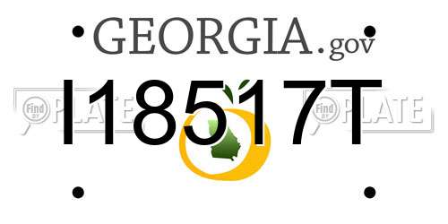 I18517T Georgia License Plate