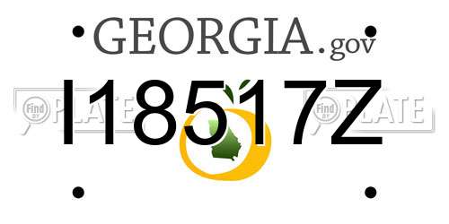 I18517Z Georgia License Plate