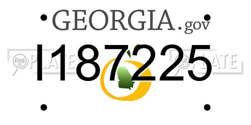 I187225 Georgia License Plate