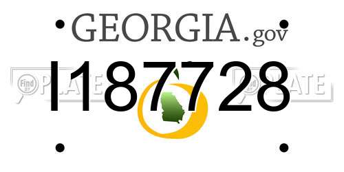 I187728 Georgia License Plate