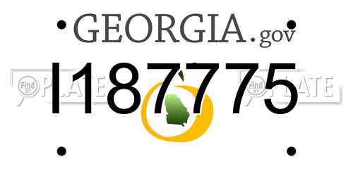 I187775 Georgia License Plate