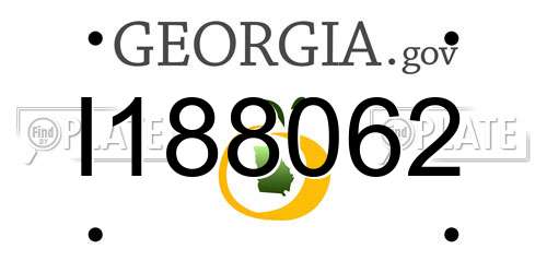 I188062 Georgia License Plate