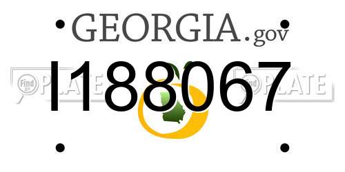 I188067 Georgia License Plate