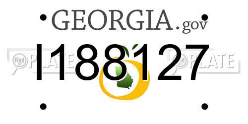 I188127 Georgia License Plate