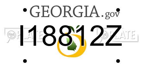 I18812Z Georgia License Plate