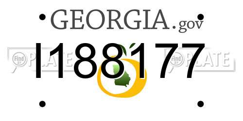 I188177 Georgia License Plate