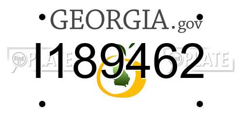 I189462 Georgia License Plate