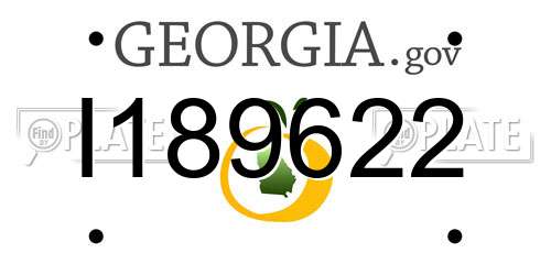 I189622 Georgia License Plate