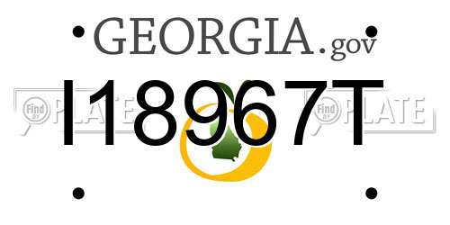 I18967T Georgia License Plate