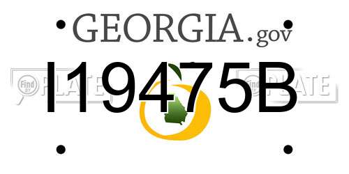 I19475B Georgia License Plate