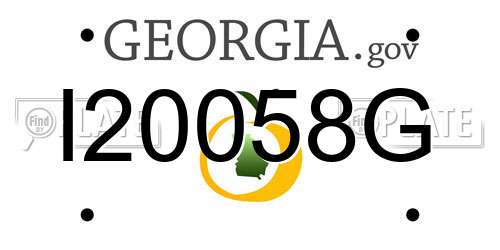 I20058G Georgia License Plate