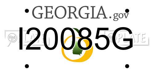 I20085G Georgia License Plate