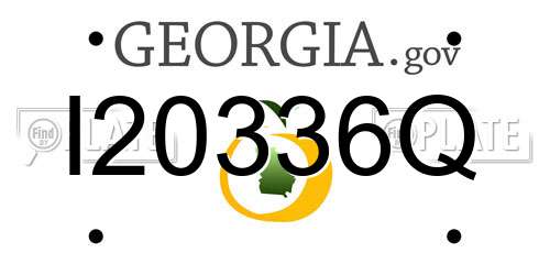 I20336Q Georgia License Plate