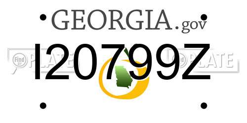 I20799Z Georgia License Plate