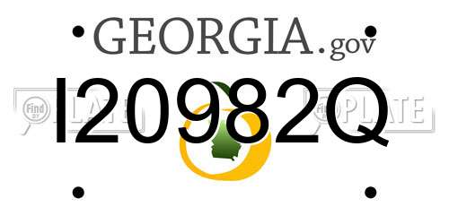 I20982Q Georgia License Plate