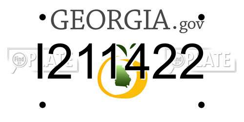 I211422 Georgia License Plate