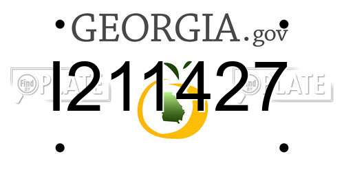 I211427 Georgia License Plate