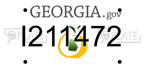 I211472 Georgia License Plate