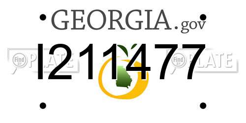 I211477 Georgia License Plate