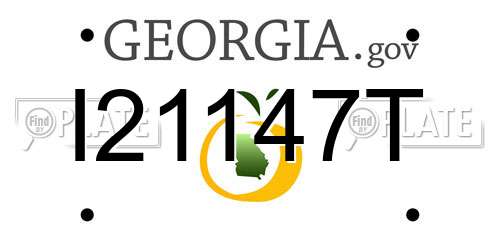 I21147T Georgia License Plate