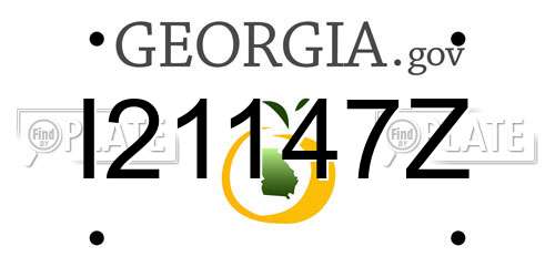 I21147Z Georgia License Plate