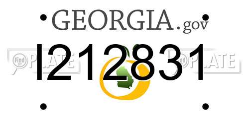 I212831 Georgia License Plate