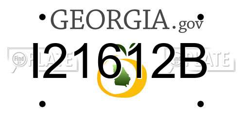 I21612B Georgia License Plate