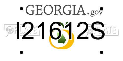 I21612S Georgia License Plate