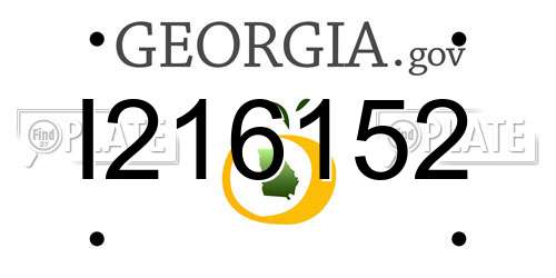I216152 Georgia License Plate