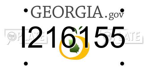 I216155 Georgia License Plate