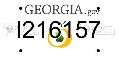 I216157 Georgia License Plate
