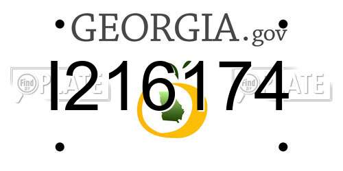 I216174 Georgia License Plate