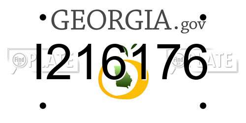 I216176 Georgia License Plate