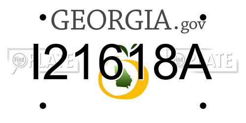 I21618A Georgia License Plate