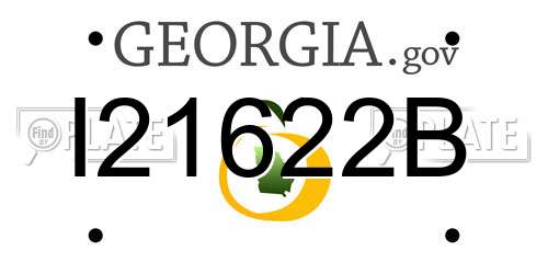 I21622B Georgia License Plate