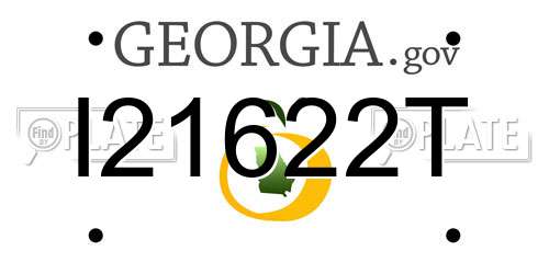 I21622T Georgia License Plate