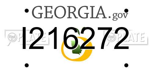 I216272 Georgia License Plate