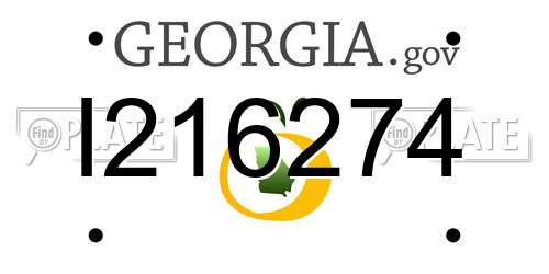 I216274 Georgia License Plate