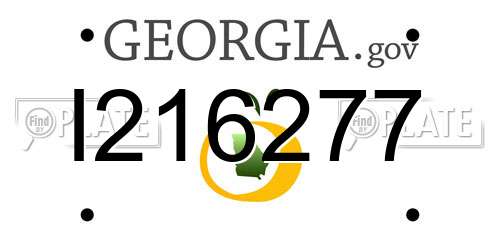 I216277 Georgia License Plate