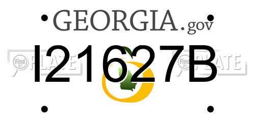 I21627B Georgia License Plate