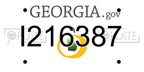 I216387 Georgia License Plate