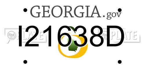 I21638D Georgia License Plate