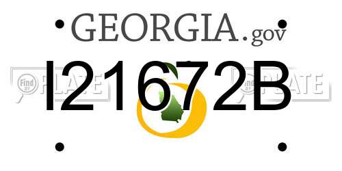 I21672B Georgia License Plate