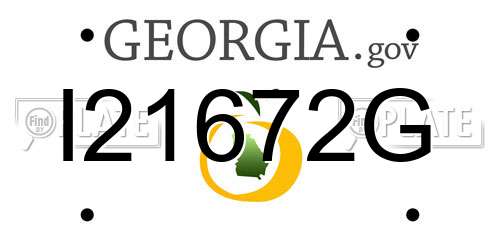 I21672G Georgia License Plate