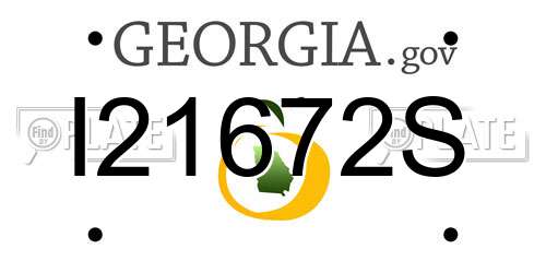 I21672S Georgia License Plate