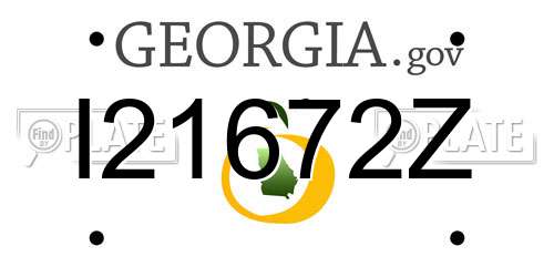 I21672Z Georgia License Plate
