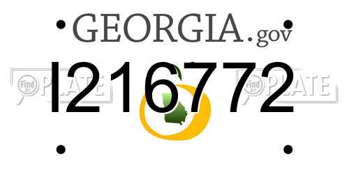 I216772 Georgia License Plate