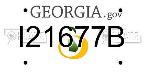 I21677B Georgia License Plate